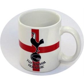 Tottenham krus med emblem p engelsk flag 